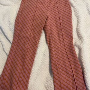 Anthropologie Pink Patterned Pants The Margot Pants by Maeve. Slight flare